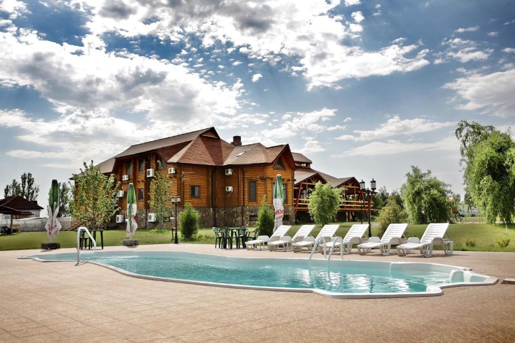 Panska Hata Hotel Nyzhnya Khortytsya ภายนอก รูปภาพ